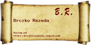 Brczko Rezeda névjegykártya